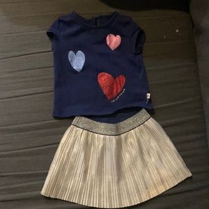 Kate Spade Baby - 12M - party skirt and tshirt